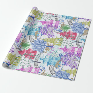 Papel De Presente Pagoda Forest Bright