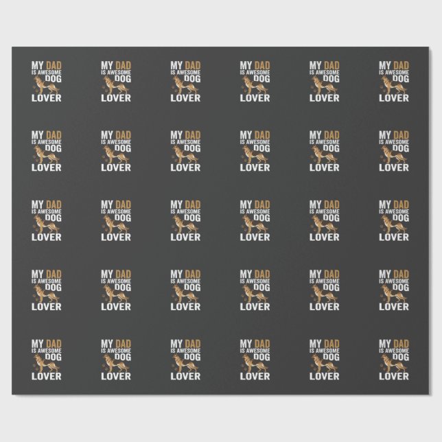 Papel De Presente Pai Amante de Cachorro é Incrível (Aberto)