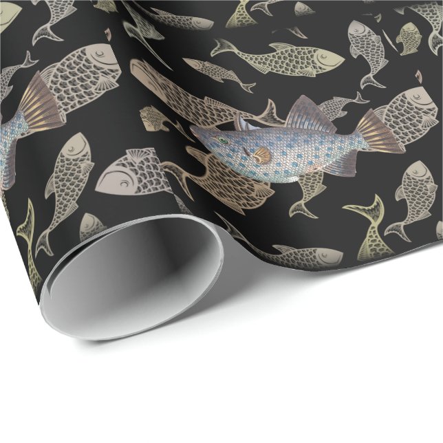 Papel De Presente Pai de pesca (Ponta do rolo)