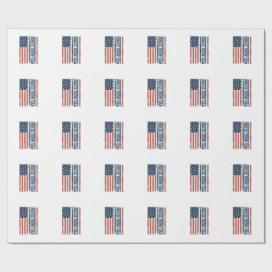 Papel De Presente Pai de Show de Cavalos Bandeira Americana Camisa V