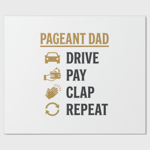 Papel De Presente Pai Desfile Dirige Paga Aplauda Camisa de Repetiçã
