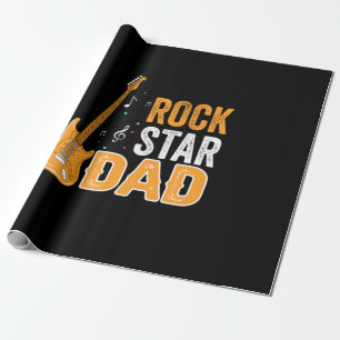 Papel De Presente Pai do Dia dos Pais Rock Star