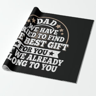 Papel De Presente Pai Engraçado Dizendo Vintage Gráfico Papai Pai