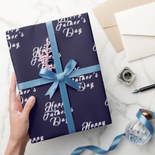 Papel De Presente Pai Feliz Marinho Dia de os pais Avô Moderno