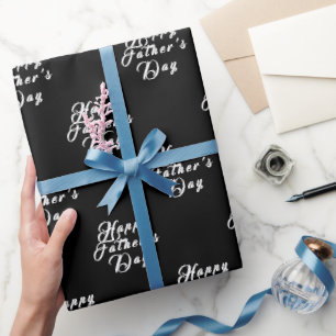 Papel De Presente Pai Feliz Vovô Negro Moderno