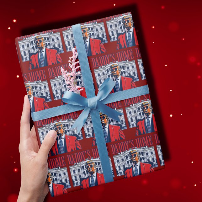 Papel De Presente Pai Home Trump | Quebra de Presente na Casa Branca (Criador carregado)