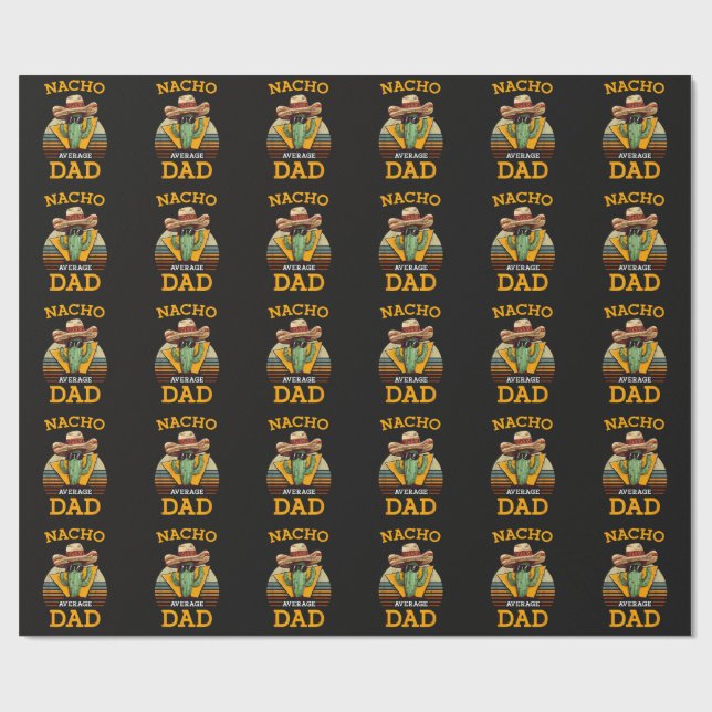 Papel De Presente Pai Não Médio Nacho Engraçado (Aberto)