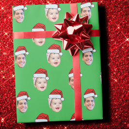 Papel De Presente Pai Natal Personalizado Face Natal Gift 2 Foto Ver
