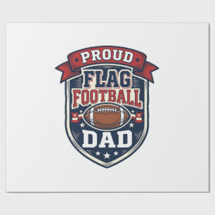 Papel De Presente Pai Orgulhoso de Futebol Americano Vintage Insígni