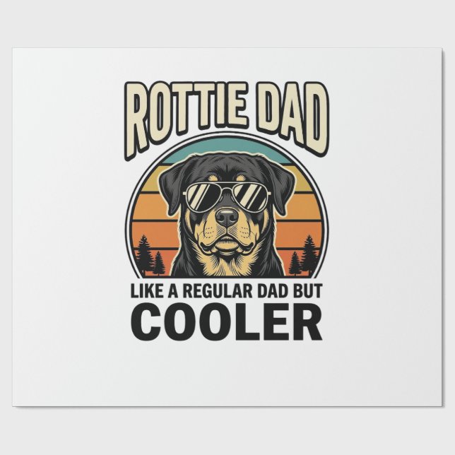 Papel De Presente Pai Rottie Como um Pai Normal Mas Design Mais Lega (Aberto)