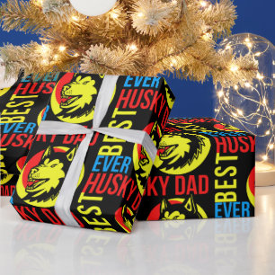 Papel De Presente Pai Siberiano Husky, Pai De Cachorro, Presente De