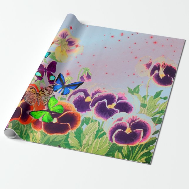 Papel De Presente PAINÉIS DE Papel COM ESTRELAS VERMELHAS (Desenrolado)