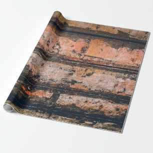 Papel De Presente Painel castanho e laranja