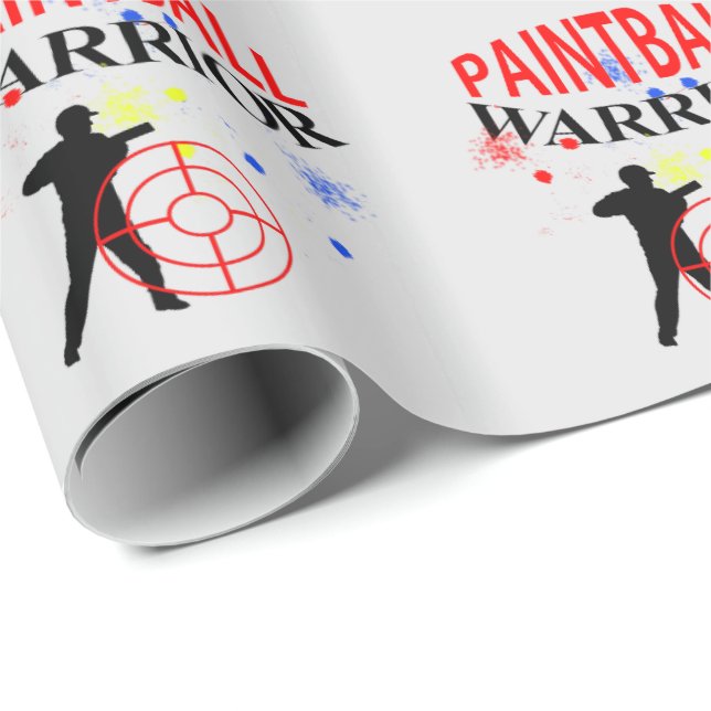 Papel De Presente Paintball Warrior Themed Graphic (Ponta do rolo)