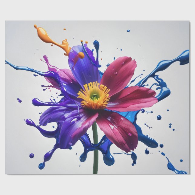 Papel De Presente Painted Blossom (Aberto)