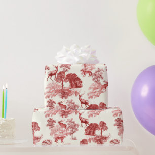 Papel De Presente Pais De Cerco Vermelho Elegante Vintage