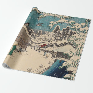Papel De Presente País japão da paisagem de inverno de Hiroshige