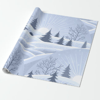 Papel De Presente Paisagem de inverno