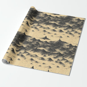 Papel De Presente Paisagem de Nuvens de Montanha Vintage (10)