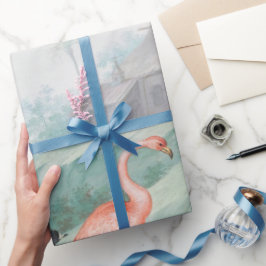 Papel De Presente Paisagem de Pássaros Reais
