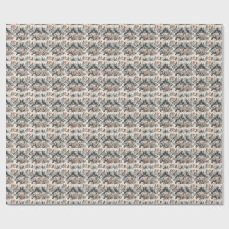 Papel De Presente Paisagem de Rio Montanhoso Arte de Padrão Abstrato