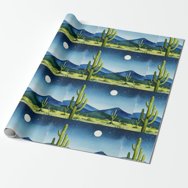 Papel De Presente Paisagem desértica (Desenrolado)