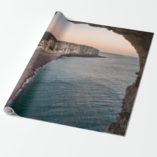 Papel De Presente Paisagem do Mar Bonita (Desenrolado)