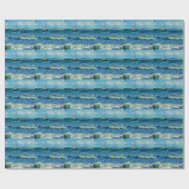 Papel De Presente Paisagem Marinha em Les Saintes-Maries Arte Fina