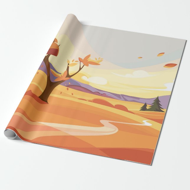 Papel De Presente Paisagem natural (Desenrolado)