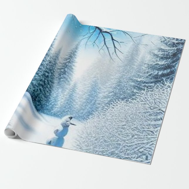 Papel De Presente Paisagem Nevada (Desenrolado)