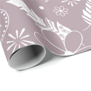 Papel De Presente paisagens de rabo plenas plenas flores lilac QUALQ