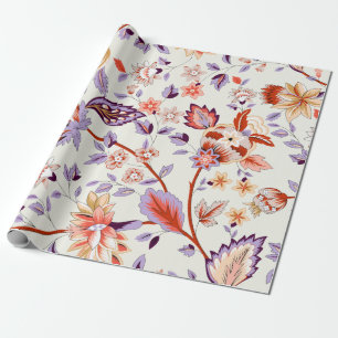 Papel De Presente Paisley clássico e padrão de local fino, pat persa