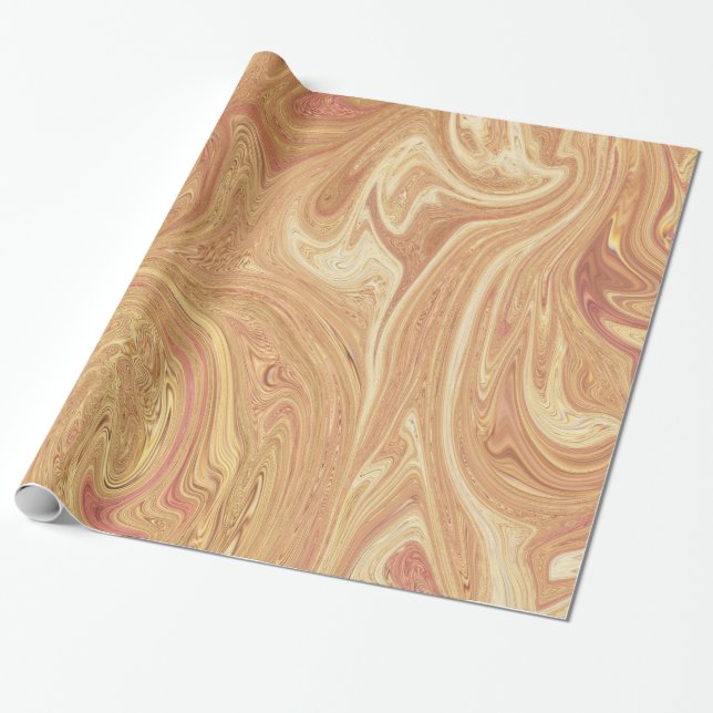Papel De Presente Paisley Liquid Marble TUDO OCASIÃO (Desenrolado)