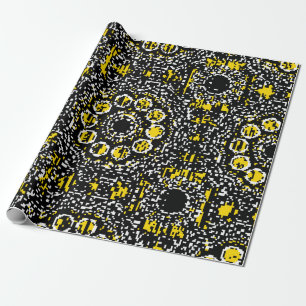 Papel De Presente Paisleys elegante padrão de colheita floral