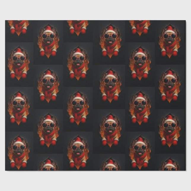 Papel De Presente Pakpapier met Kersthond – Vrolijkheid in elke vouw (Barra)