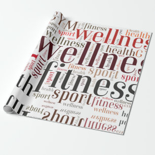 Papel De Presente palavras de fitness