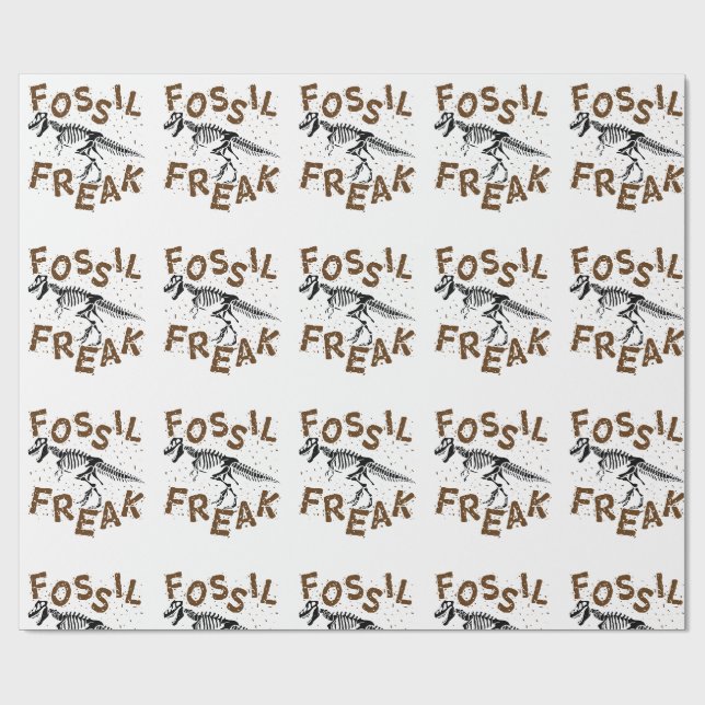 Papel De Presente Paleontologia Freak Fóssil Ossos do Dinossauro (Aberto)