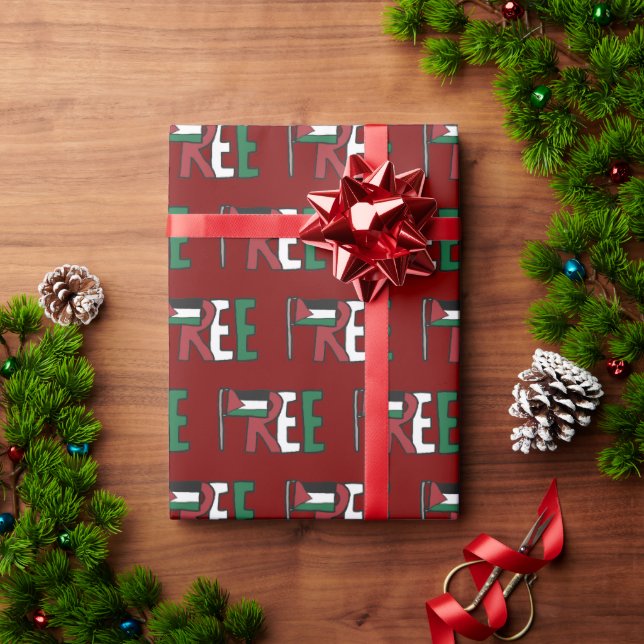 Papel De Presente Palestina Livre (Presente de Natal)