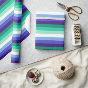 Papel De Presente Paleta da bandeira de homens gays trans-inclusivos