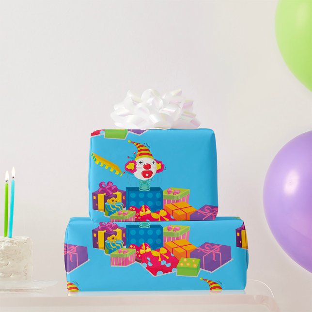 Papel De Presente Palhaço De Brinquedo Em Papel De Embalagem (Criador carregado)