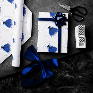 Papel De Presente Palhaço de Marinho de Fada Gótica Ovinos Azuis C