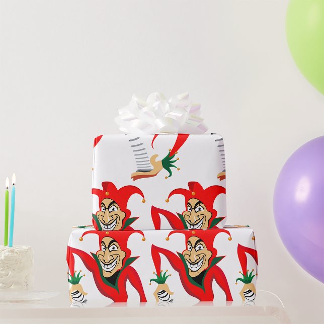 Papel De Presente Palhaço Sorrindo Maliciosamente com Caixa Surpresa (Criador carregado)
