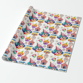 Papel De Presente Palhaços Felizes