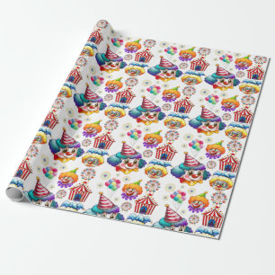 Papel De Presente Palhaços Felizes 