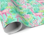 Papel De Presente Palm Beach Christmas Watercolor Reindeer<br><div class="desc">PreppyPrint.com - Celebre o Natal no estilo Palm Beach! Transfira este design para os produtos de sua escolha também! Visite minha loja de designers,  PreppyPrint.com,  para coordenar itens.</div>