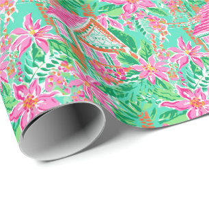 Papel De Presente Palm Beach Natal Watercolor Gingercake