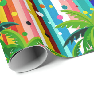 Papel De Presente Palm Boulder • Aniversário de Miami e Abstratos Pa