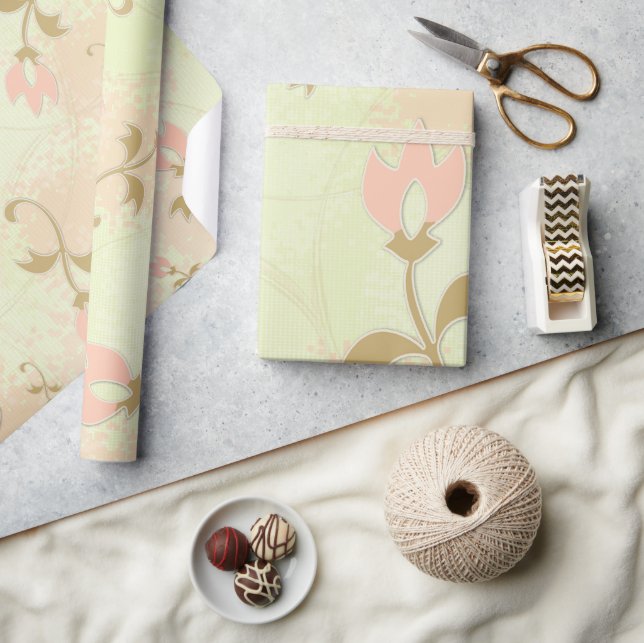 Papel De Presente Palm Primavera Florals (Artesanato)