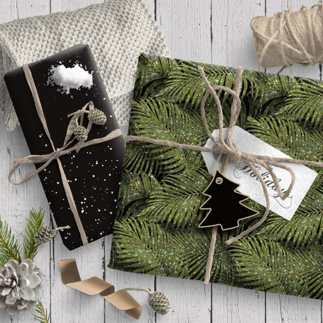 Papel De Presente Palma Espumante Deixa o padrão verde ID831 (Criador carregado)