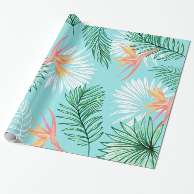 Papel De Presente Palma tropica (Desenrolado)
